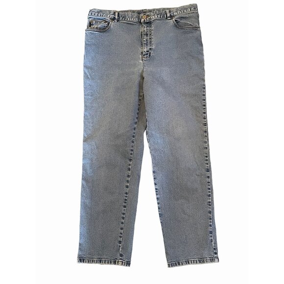 Vintage Ralph Lauren RL Jeans ladies straight leg high waisted Y2K 90s sz 16 - Picture 1 of 6